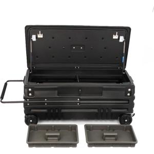 imageDuHa 70601 Squad Box Extreme Duty  Portable Lockable Storage fits Trucks Jeeps SUVs  Black HeavyDuty Multifunctional Organizer  Enhanced Security  Oversized Wheels  Proudly Made in the USADesert Tan